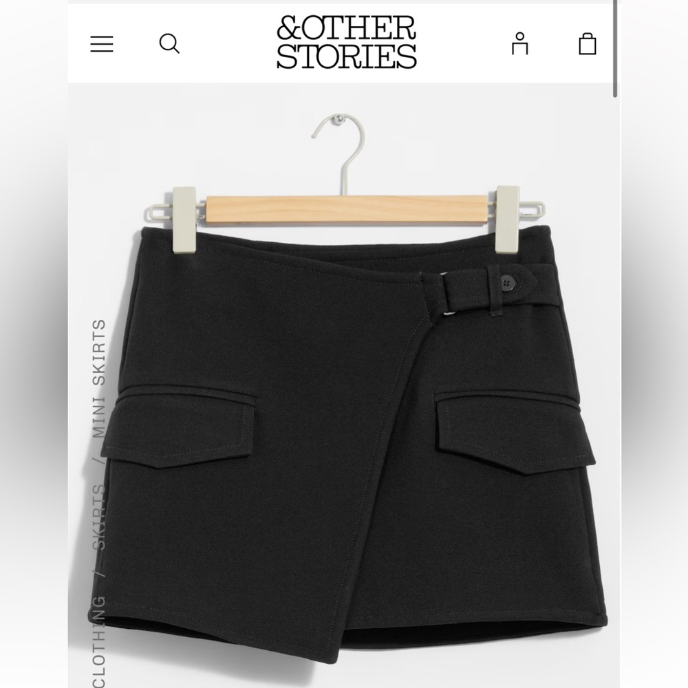 &Other Stories Asymmetric Wrap Skirt
